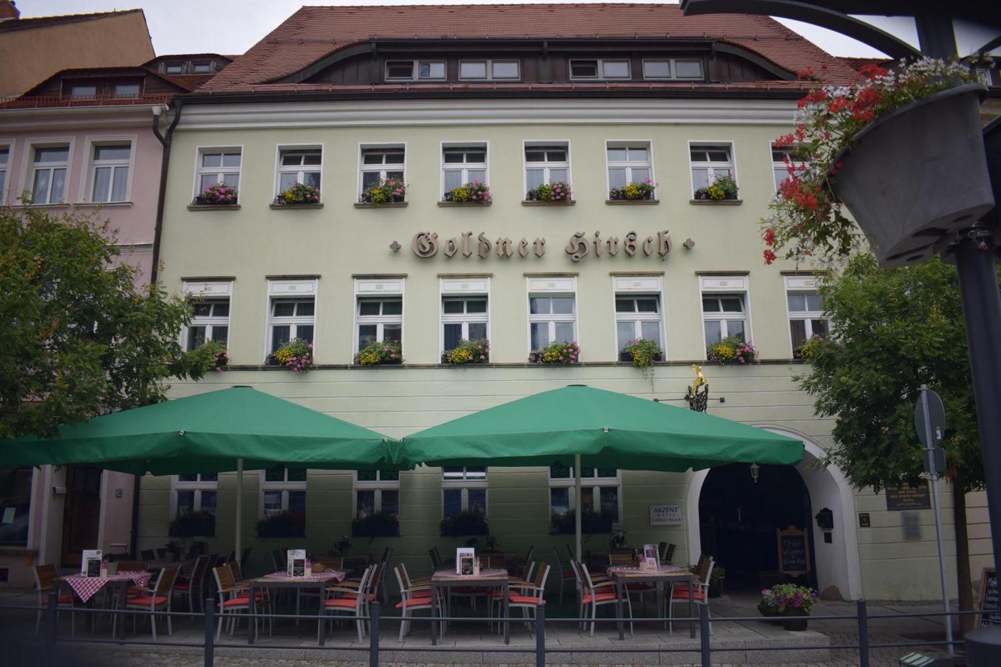 Akzent Hotel Goldner Hirsch Kamenz Esterno foto